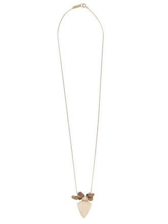 Isabel Marant Polished Triangle Pendant Brass Necklace