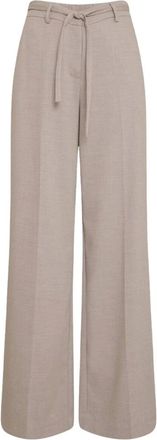 Moss Copenhagen Marceli HW Pants Long - Dames - Broeken - Beige - Maat: M Wol