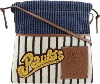 Loewe Pre-owned Bucket Bags, female, Multicolor, Size: ONE SIZE Pre-owned Canvas Shoulder Bag