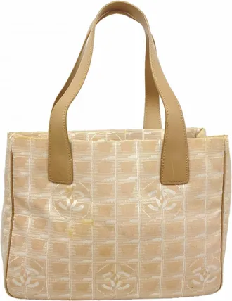 Chanel Beige Nylon Tote Bag (Pre-Owned)