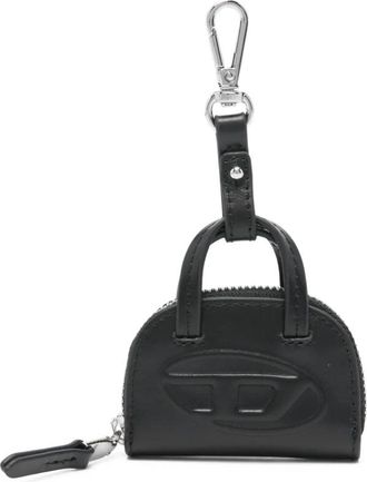 Diesel C Metalen Sleutelhanger - Dames - Sleutelhangers & Tashangers - Zwart - ONE Size - Leer - Accessoires