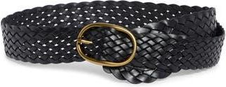 Madewell Braided Leather Belt in True Black at Nordstrom Rack, Size X-Large/xx-Large
