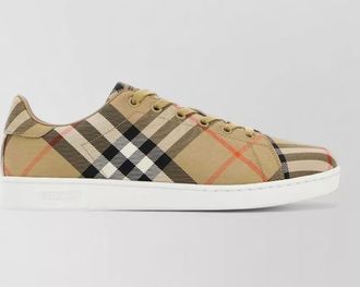 Burberry embroidered check canvas low-top sneakers