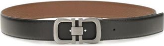 Ferragamo Mens Black Calf Leather Bos Taurus Regular Belt