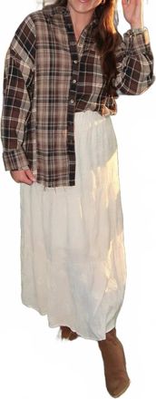 Promesa Parker Plaid Shirt In Brown