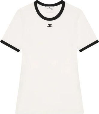 Courr&egrave;ges T-Shirts - Dames - T-shirts - Wit - XS - Tops