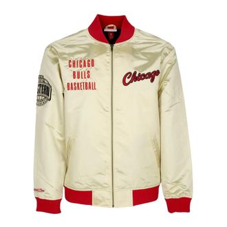 Mitchell & Ness Chicago Bulls NBA Team Bomber Jacket - Heren - Bomber jackets - Geel - L - Katoen - Jassen