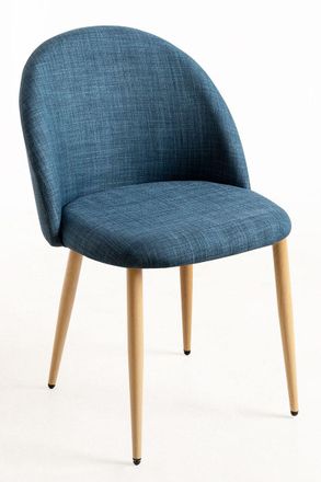 Regalos Miguel Sillas Comedor - Silla Vint Tela - Azul Marino