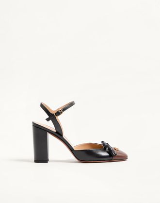 Valentino Garavani D&eacute;collet&eacute; Valet Du Roi In Capretto 90mm Donna NERO/CAFF&Egrave; 35.5