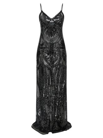 Norma Kamali Black Polyester Long Womens Dress