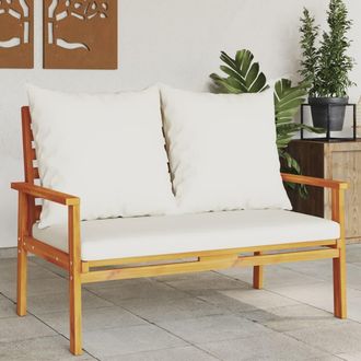 vidaXL Vidaxl - Banco Sof&aacute; De Jard&iacute;n Con Cojines Madera Maciza De Acacia 120 Cm