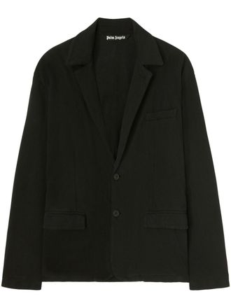 Palm Angels single-breasted cotton blazer - Black
