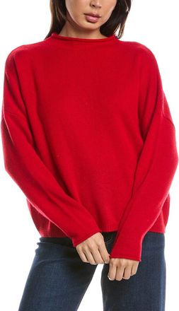 Fort&eacute; Cashmere Slouchy Roll Trim 100% Cashmere Pullover