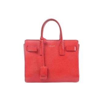 Saint Laurent Pre-owned Handbags, female, Red, Size: ONE SIZE Pre-owned Sac de Jour Nano