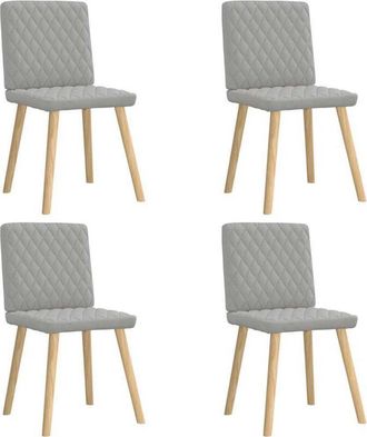 vidaXL Sillas De Comedor 4 Uds Tela Gris Nube Vidaxl