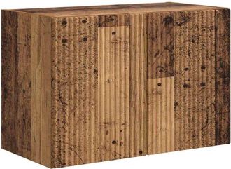 vidaXL Mueble De Tv Montado En La Pared Madera Envejecida Vidaxl