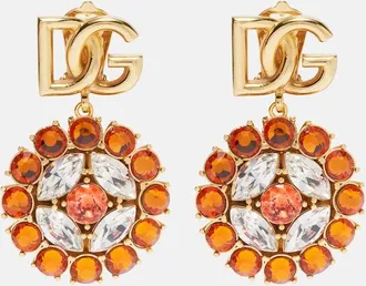 Dolce & Gabbana Pendientes de clip adornados con DG