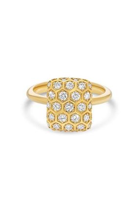 Sara Weinstock Honeycomb Diamond Square Ring in Yellow Gold at Nordstrom, Size 7
