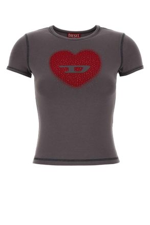 Diesel Grey Logo T-Shirt