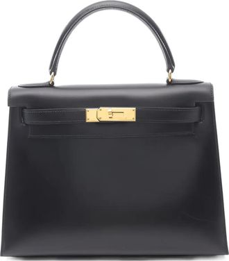 Herm&egrave;s Borsa tote Kelly 28 1971 - Nero
