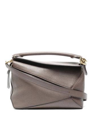Loewe 2021-2025 small Puzzle leather shoulder bag - Grijs