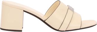 Tory Burch Lee Lee Sandalen met Hak - Dames - Muiltjes - Beige - 36 EU - Leer - Schoenen