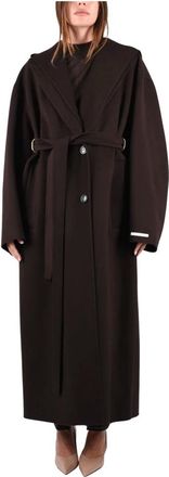 Sportmax Olmo Jas - Dames - Mantels - Bruin - Maat: S Zijde