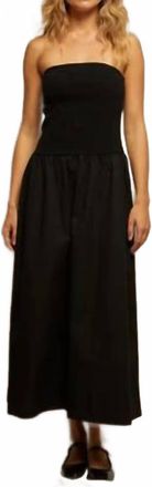 perfectwhitetee Kai Woven Strapless Dress In Black