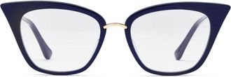 Dita Eyewear Rebella Bold Cat-Eye Eyeglasses with Gold Accents
