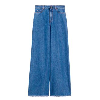 Max Mara Dames, Jeans, Blauw, Maat: XS Katoen