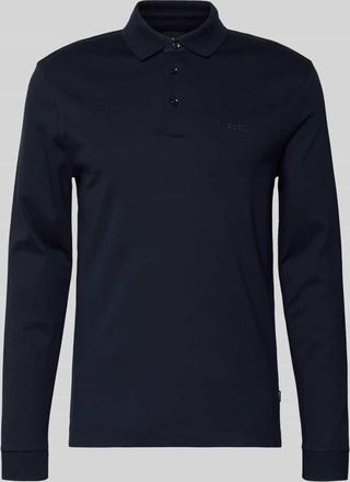 HUGO BOSS Poloshirt mit Label-Schriftzug in Dunkelblau, Gr&ouml;&szlig;e XXXL