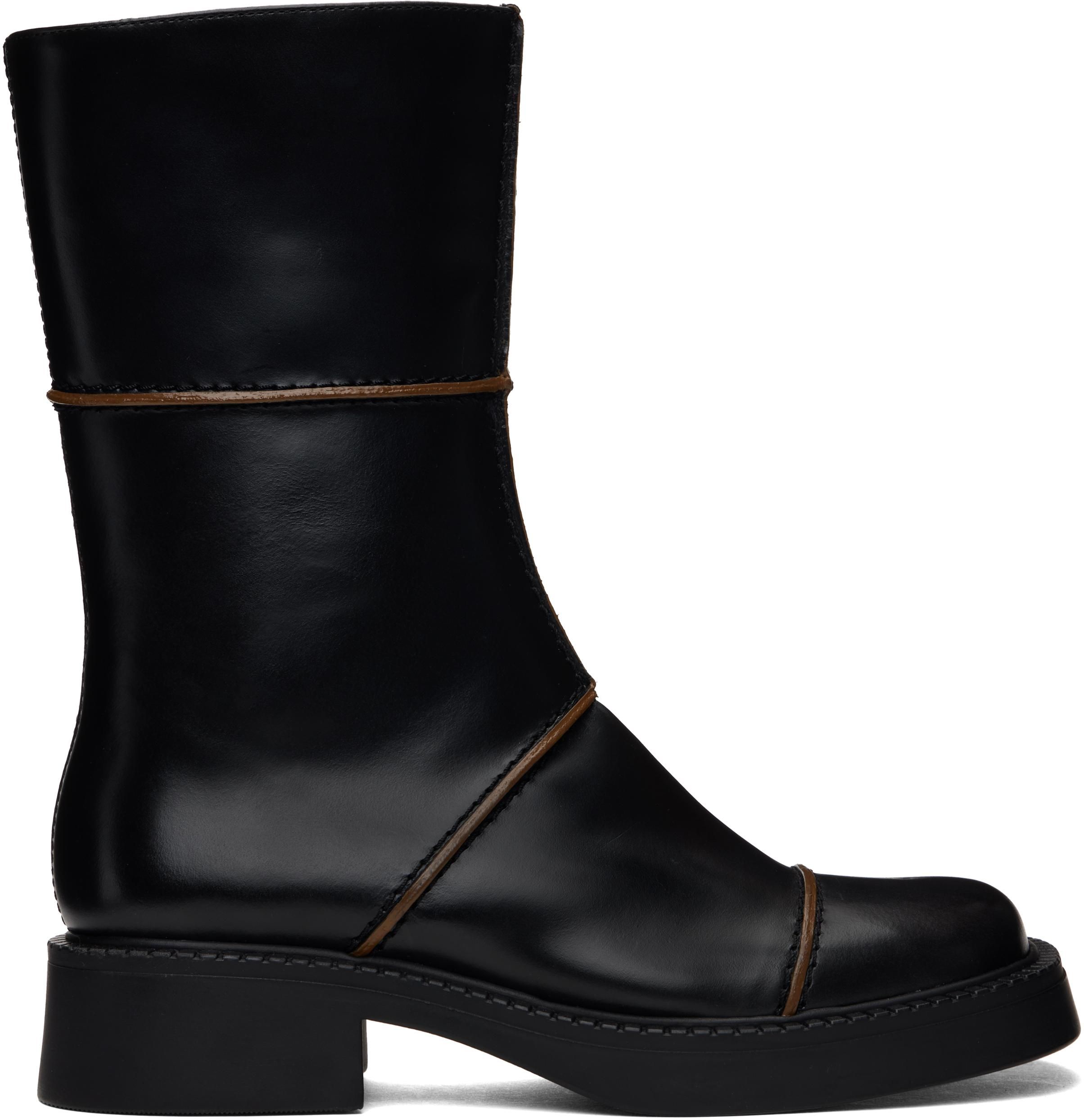 【関税込み】Miista バーガンディ Flabia ブーツ Miista Women's Flabia Mid Calf Block Heel Boots | Bloomingdale's
