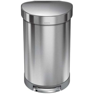 Simplehuman Cubos De Basura - Cubo De Basura 45 L, Acero Inoxidable Cepillado Cw2030