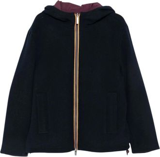 K-Way Fitness, Heren, Blauw, XL, Wol, Claudel Hooded Jacket