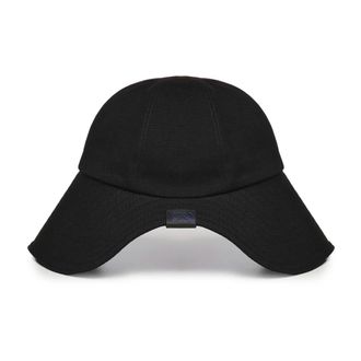 Loewe Tesa Ampia Motivo Double L Hat - female - Loewe - Accessories - Black - ONE SIZE - Accessories