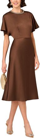 Aidan Mattox Solid Midi Dress