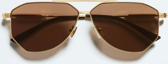 Bottega Veneta Occhiali da sole aviator Classic - Giallo - Unisex - U
