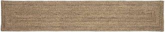 vidaXL Rug Natural and black 80 x 400 cm Jute vidaXL