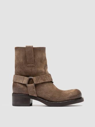 Officine Creative Dana 003 Suede Harness Boots in Green at Nordstrom, Size 41