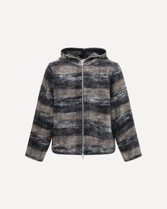 Our Legacy Hooded checked knit Sweatshirt Male 52