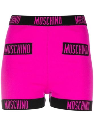 Moschino Shorts corti con design a intarsi - Rosa