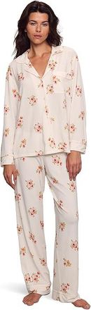 Eberjey Gisele Printed Long Pj Set Womens Pajama Sets Floral Bloom Ivy/Vanilla Cream : 2XL, Spandex/Modal/Jersey