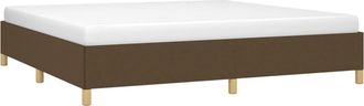 vidaXL Giroletto Senza Materasso Marrone Scuro 200x200 Cm In Tessuto - Vidaxl