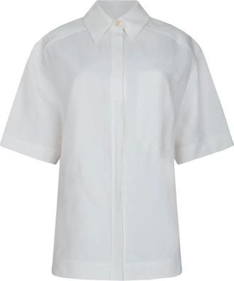 LouLou Moheli short-sleeved shirt - women - Linen/Flax/Viscose - S - White