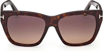 Tom Ford Sunglasses Ft1343 52 T Flynn Brown/Burgundy Gradient Womens