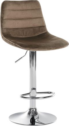 Clp Taburete de bar regulable y giratorio en Terciopelo Marrón