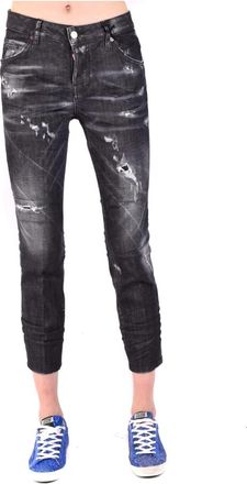 Dsquared2 Klassieke Denim Jeans voor Mannen - Dames - Cropped Jeans - Zwart - L - Denim - Jeans