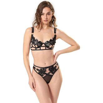 Bluebella Bluebella Ophelia Wired Bra Women Black Adjustable Straps Underwire DDR2024