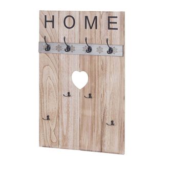 Hhg Hhg - Nunca Usado] Perchero De Pared 913 Home, Perchero Armario, Aspecto Shabby Vintage, 8 Ganchos 91x60cm, Marr&oacute;n Natural