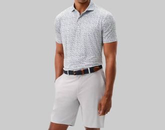 Johnnie-O Marietta Performance Featherweight Polo In Heather Black